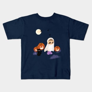 trick or treat cute litle sloth in gost costume Kids T-Shirt